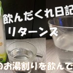 飲んだくれ日記　リターンズ「焼酎のお湯割りを飲んでみた！」